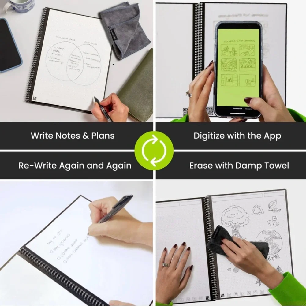 Rocketbook Core Smart Reusable Notebook - Black